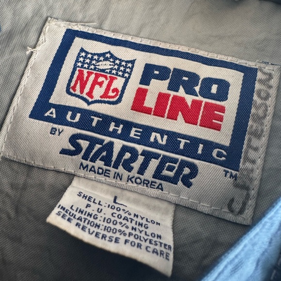 Rare Vintage 90s Starter Nfl Dallas Cowboys Pullover Puffer Jacket Men's L - Picture 3 of 9